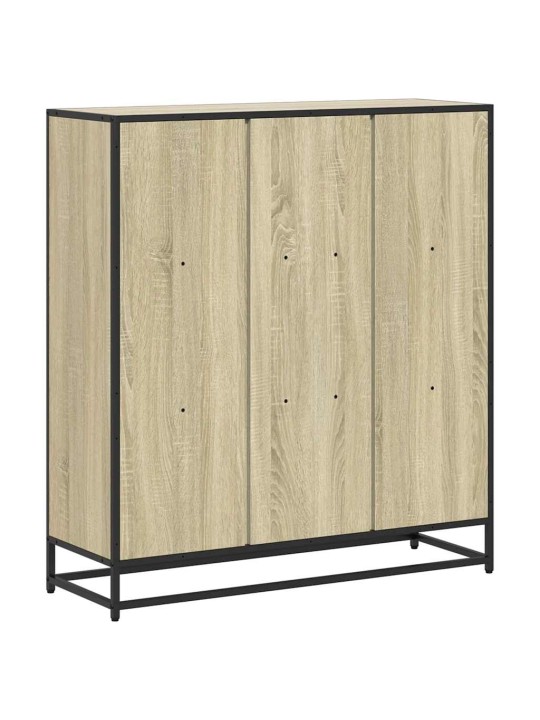 Knihovna dub sonoma 97,5 x 33 x 107,5 cm kompozitní dřevo a kov