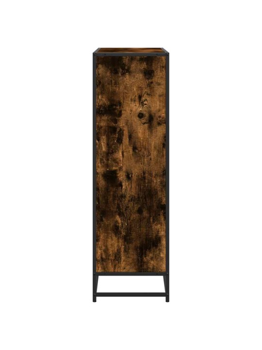 Knihovna kouřový dub 97,5x33x107,5 cm kompozitní dřevo a kov
