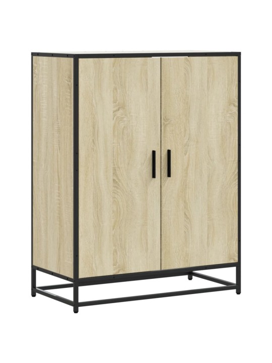 Botník dub sonoma 75 x 38 x 97,5 cm kompozitní dřevo a kov