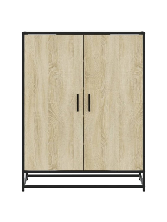 Botník dub sonoma 75 x 38 x 97,5 cm kompozitní dřevo a kov