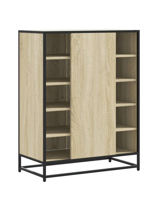 Botník dub sonoma 75 x 38 x 97,5 cm kompozitní dřevo a kov