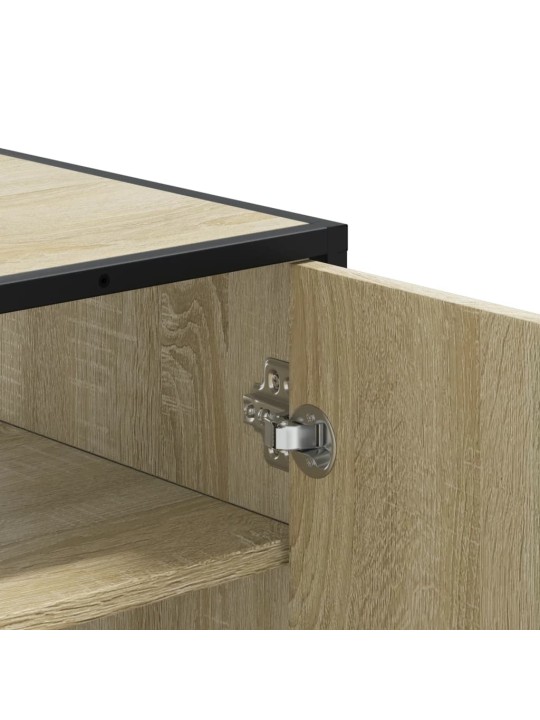 Botník dub sonoma 75 x 38 x 97,5 cm kompozitní dřevo a kov
