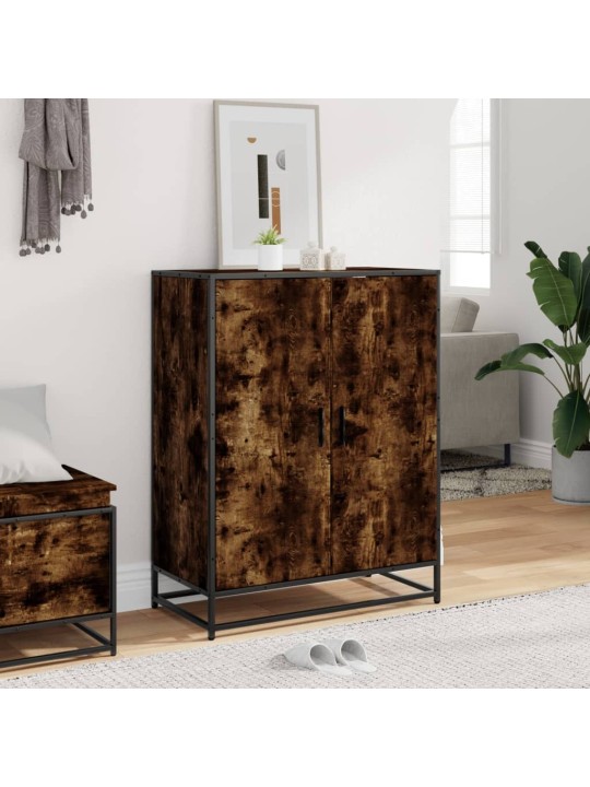 Botník kouřový dub 75 x 38 x 97,5 cm kompozitní dřevo a kov