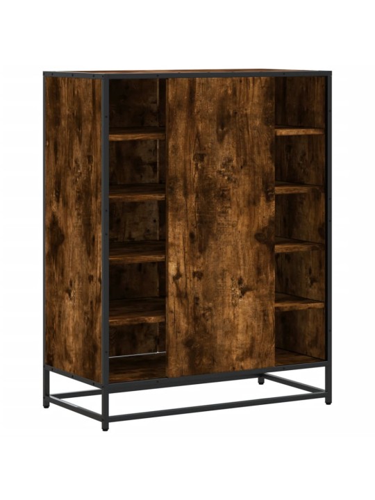 Botník kouřový dub 75 x 38 x 97,5 cm kompozitní dřevo a kov