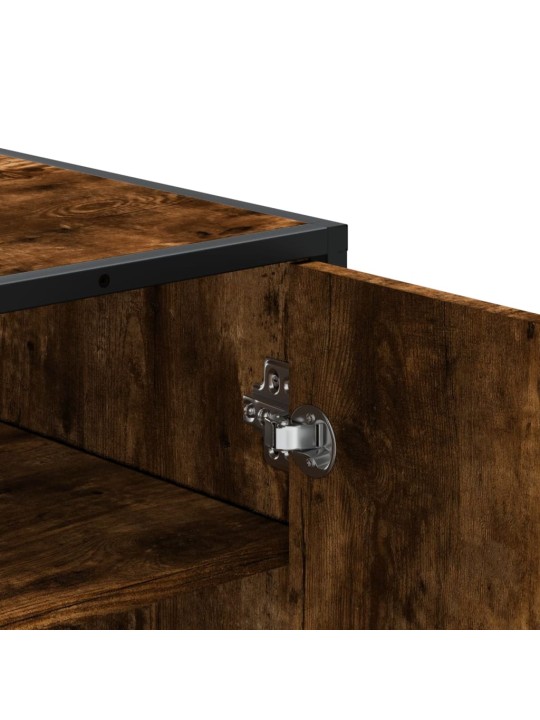 Botník kouřový dub 75 x 38 x 97,5 cm kompozitní dřevo a kov