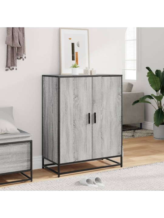 Botník šedý sonoma 75 x 38 x 97,5 cm kompozitní dřevo a kov