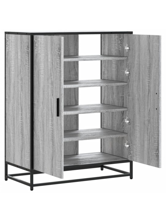 Botník šedý sonoma 75 x 38 x 97,5 cm kompozitní dřevo a kov