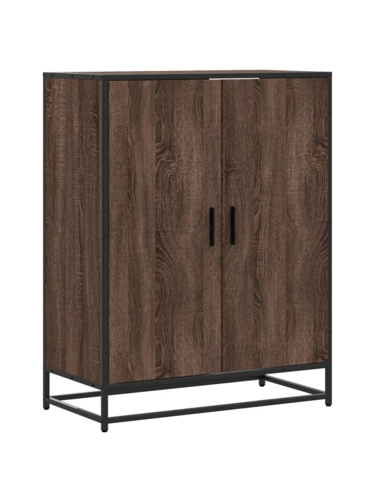 Botník hnědý dub 75 x 38 x 97,5 cm kompozitní dřevo a kov
