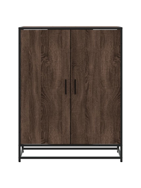 Botník hnědý dub 75 x 38 x 97,5 cm kompozitní dřevo a kov