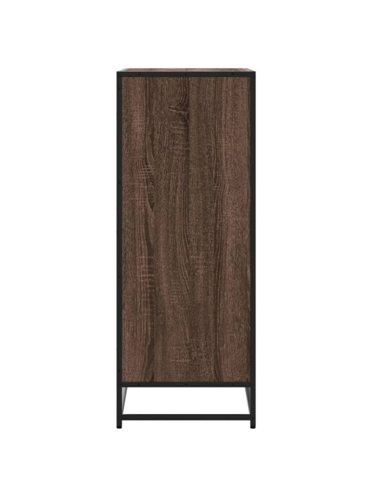 Botník hnědý dub 75 x 38 x 97,5 cm kompozitní dřevo a kov