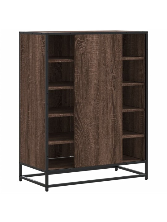 Botník hnědý dub 75 x 38 x 97,5 cm kompozitní dřevo a kov