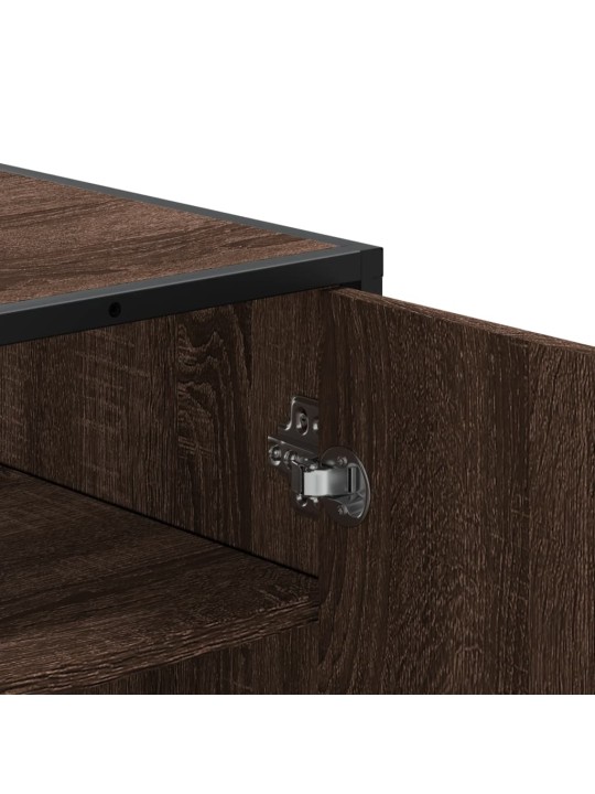 Botník hnědý dub 75 x 38 x 97,5 cm kompozitní dřevo a kov