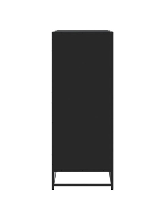 Botník černý 75 x 38 x 97,5 cm kompozitní dřevo a kov