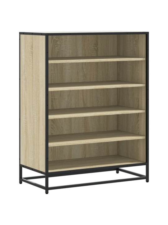 Botník dub sonoma 75 x 38 x 97,5 cm kompozitní dřevo a kov