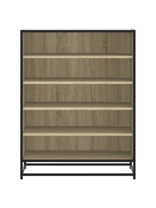 Botník dub sonoma 75 x 38 x 97,5 cm kompozitní dřevo a kov