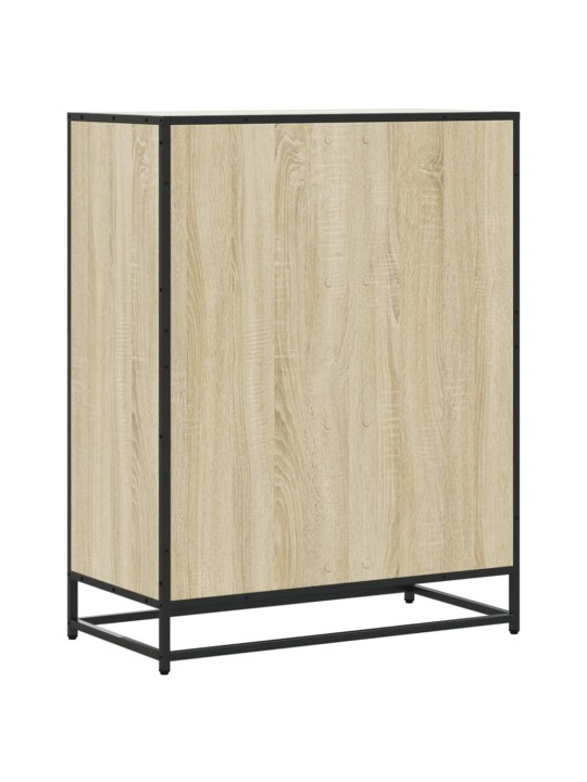 Botník dub sonoma 75 x 38 x 97,5 cm kompozitní dřevo a kov