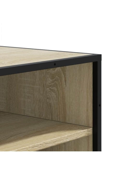 Botník dub sonoma 75 x 38 x 97,5 cm kompozitní dřevo a kov