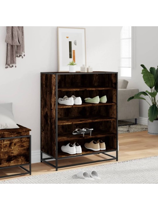 Botník kouřový dub 75 x 38 x 97,5 cm kompozitní dřevo a kov