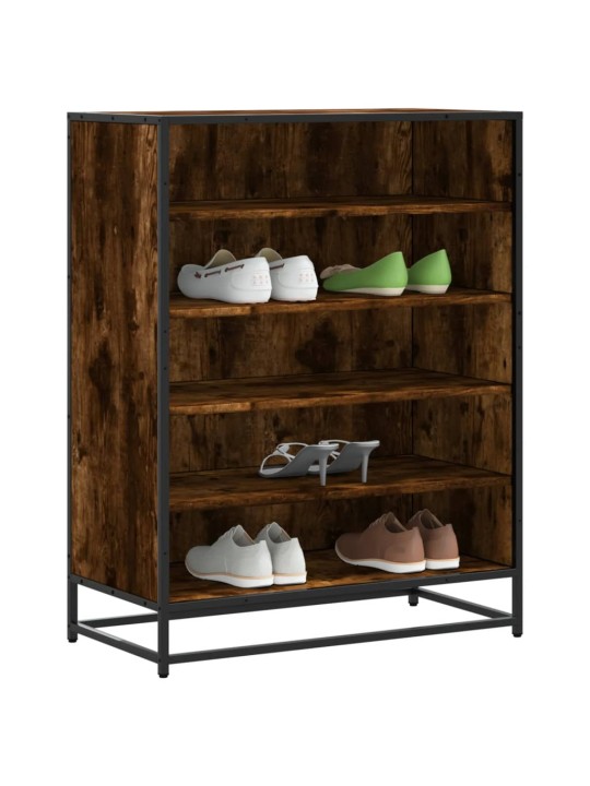 Botník kouřový dub 75 x 38 x 97,5 cm kompozitní dřevo a kov