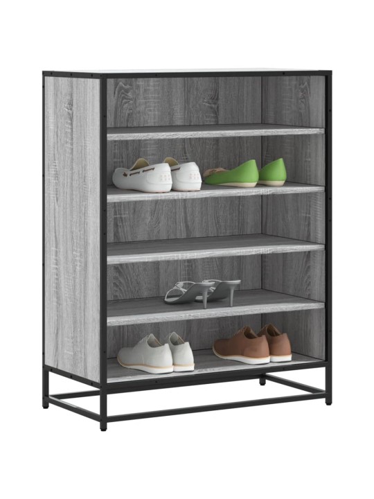 Botník šedý sonoma 75 x 38 x 97,5 cm kompozitní dřevo a kov
