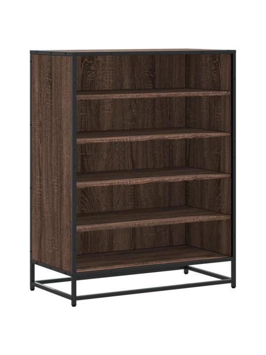 Botník hnědý dub 75 x 38 x 97,5 cm kompozitní dřevo a kov