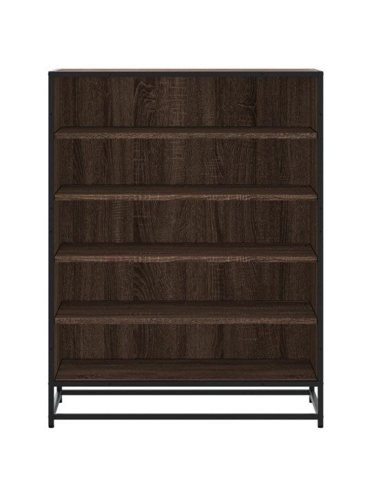 Botník hnědý dub 75 x 38 x 97,5 cm kompozitní dřevo a kov