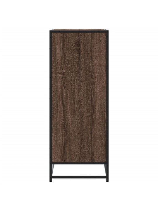 Botník hnědý dub 75 x 38 x 97,5 cm kompozitní dřevo a kov
