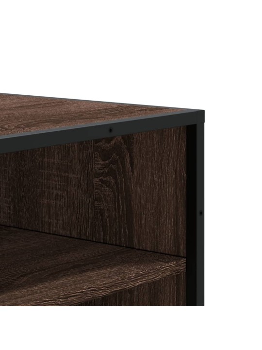 Botník hnědý dub 75 x 38 x 97,5 cm kompozitní dřevo a kov
