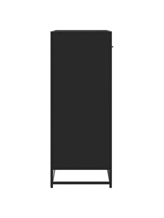 Botník černý 75 x 38 x 97,5 cm kompozitní dřevo a kov