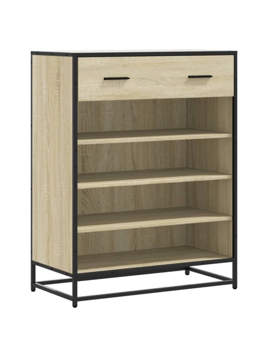 Botník dub sonoma 75 x 38 x 97,5 cm kompozitní dřevo a kov