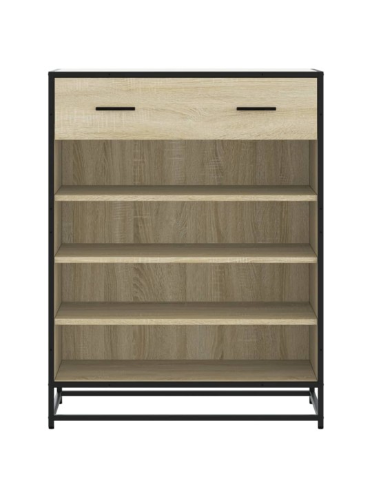 Botník dub sonoma 75 x 38 x 97,5 cm kompozitní dřevo a kov