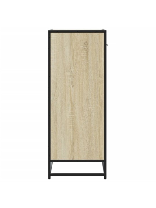 Botník dub sonoma 75 x 38 x 97,5 cm kompozitní dřevo a kov