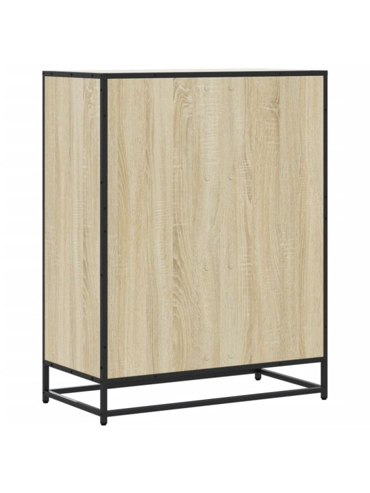 Botník dub sonoma 75 x 38 x 97,5 cm kompozitní dřevo a kov