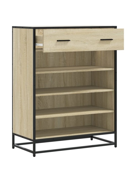 Botník dub sonoma 75 x 38 x 97,5 cm kompozitní dřevo a kov