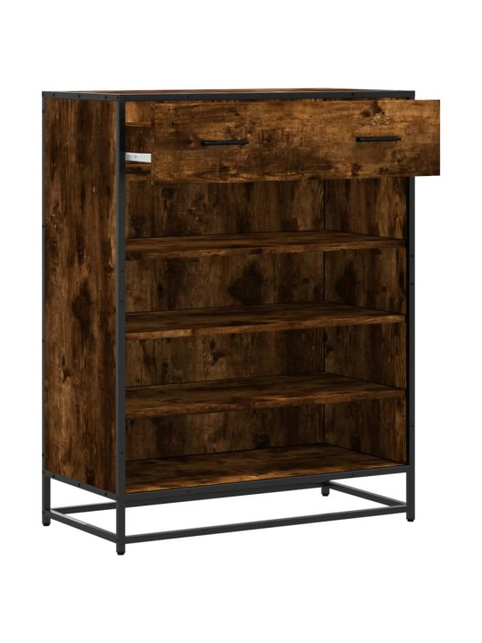 Botník kouřový dub 75 x 38 x 97,5 cm kompozitní dřevo a kov