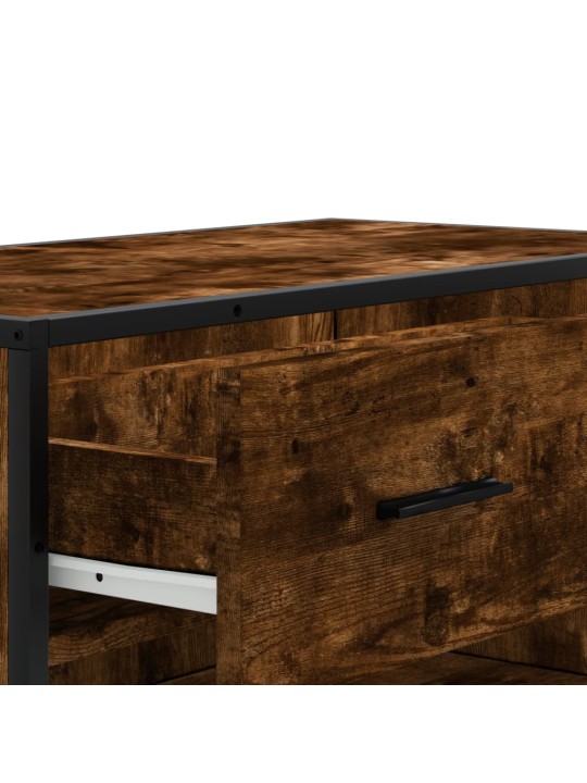 Botník kouřový dub 75 x 38 x 97,5 cm kompozitní dřevo a kov