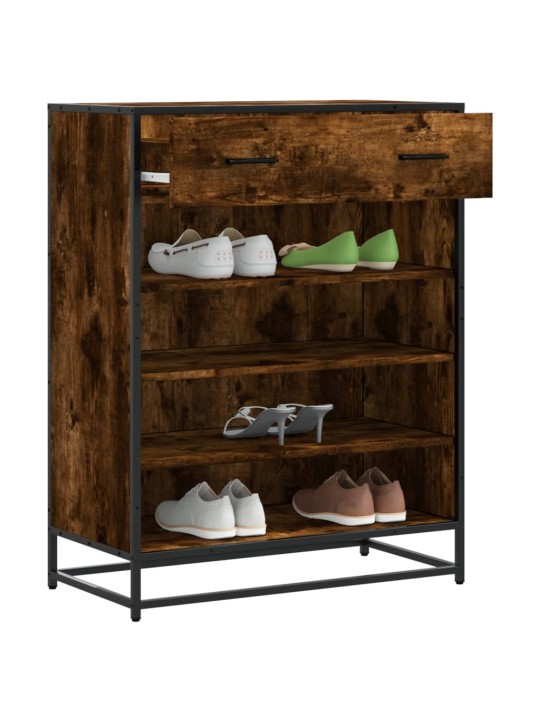Botník kouřový dub 75 x 38 x 97,5 cm kompozitní dřevo a kov