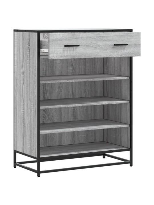 Botník šedý sonoma 75 x 38 x 97,5 cm kompozitní dřevo a kov