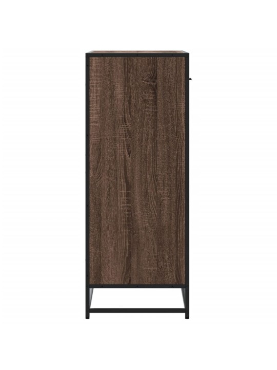 Botník hnědý dub 75 x 38 x 97,5 cm kompozitní dřevo a kov