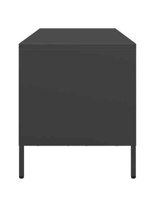 TV skříňka černá 101,5 x 39 x 43,5 cm ocel válcovaná za studena