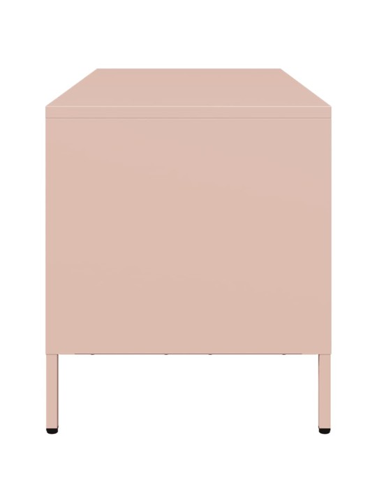TV skříňka růžová 101,5x39x43,5 cm ocel válcovaná za studena