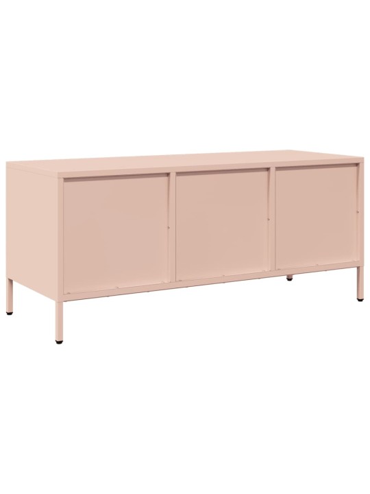TV skříňka růžová 101,5x39x43,5 cm ocel válcovaná za studena