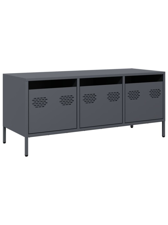 TV skříňka antracit 101,5x39x43,5 cm ocel válcovaná za studena