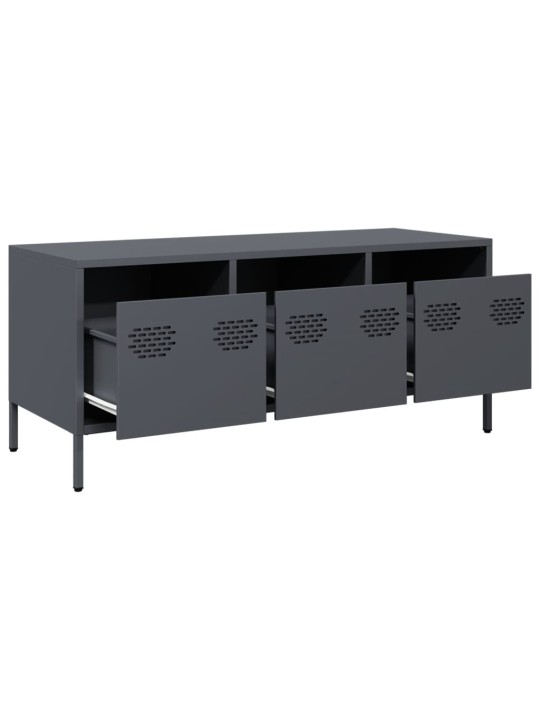 TV skříňka antracit 101,5x39x43,5 cm ocel válcovaná za studena