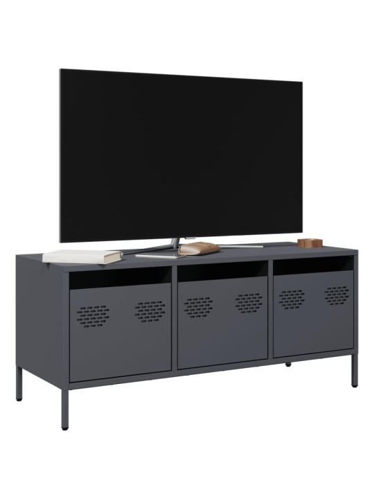 TV skříňka antracit 101,5x39x43,5 cm ocel válcovaná za studena