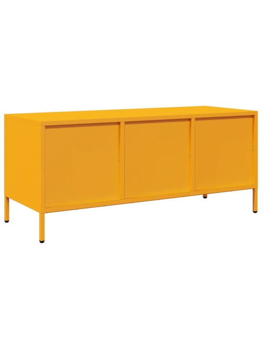TV skříňka hořčicově žlutá 101,5 x 39 x 43,5 cm ocel
