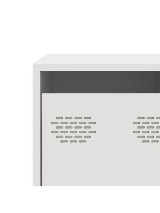 TV skříňka bílá 101,5 x 39 x 43,5 cm ocel válcovaná za studena