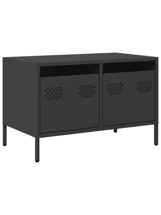TV skříňka černá 68 x 39 x 43,5 cm ocel válcovaná za studena