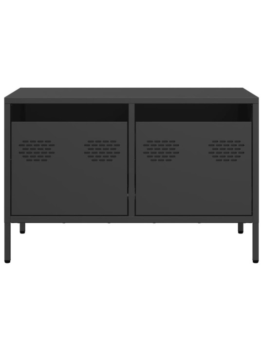 TV skříňka černá 68 x 39 x 43,5 cm ocel válcovaná za studena