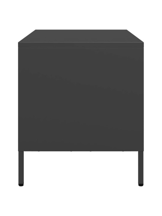 TV skříňka černá 68 x 39 x 43,5 cm ocel válcovaná za studena